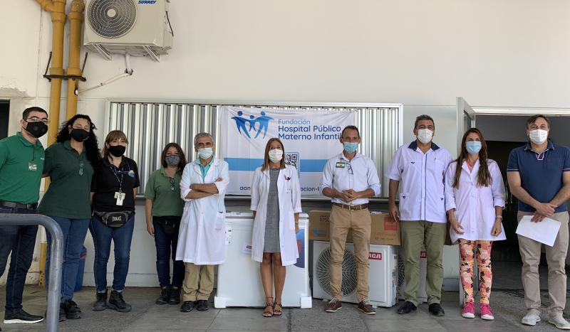 La Fundación del HPMI recibió un freezer y dos equipos de aire acondicionado donados por Changomas