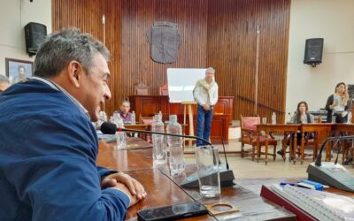 Gerente y otros representantes de salud en el Concejo Deliberante