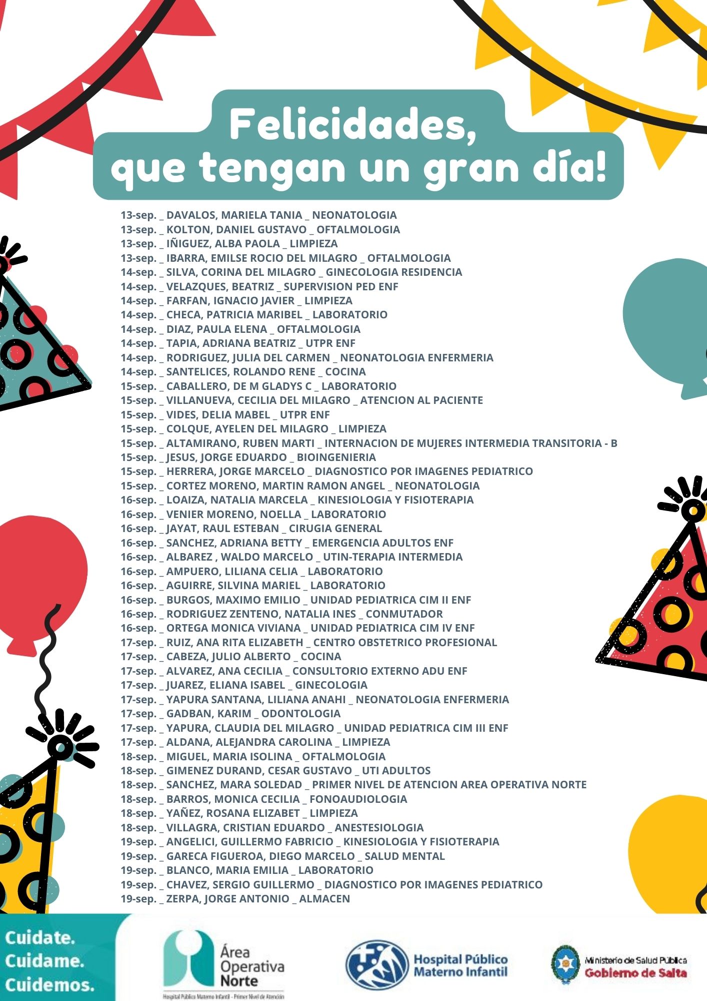 13 al 19 de septiembre
