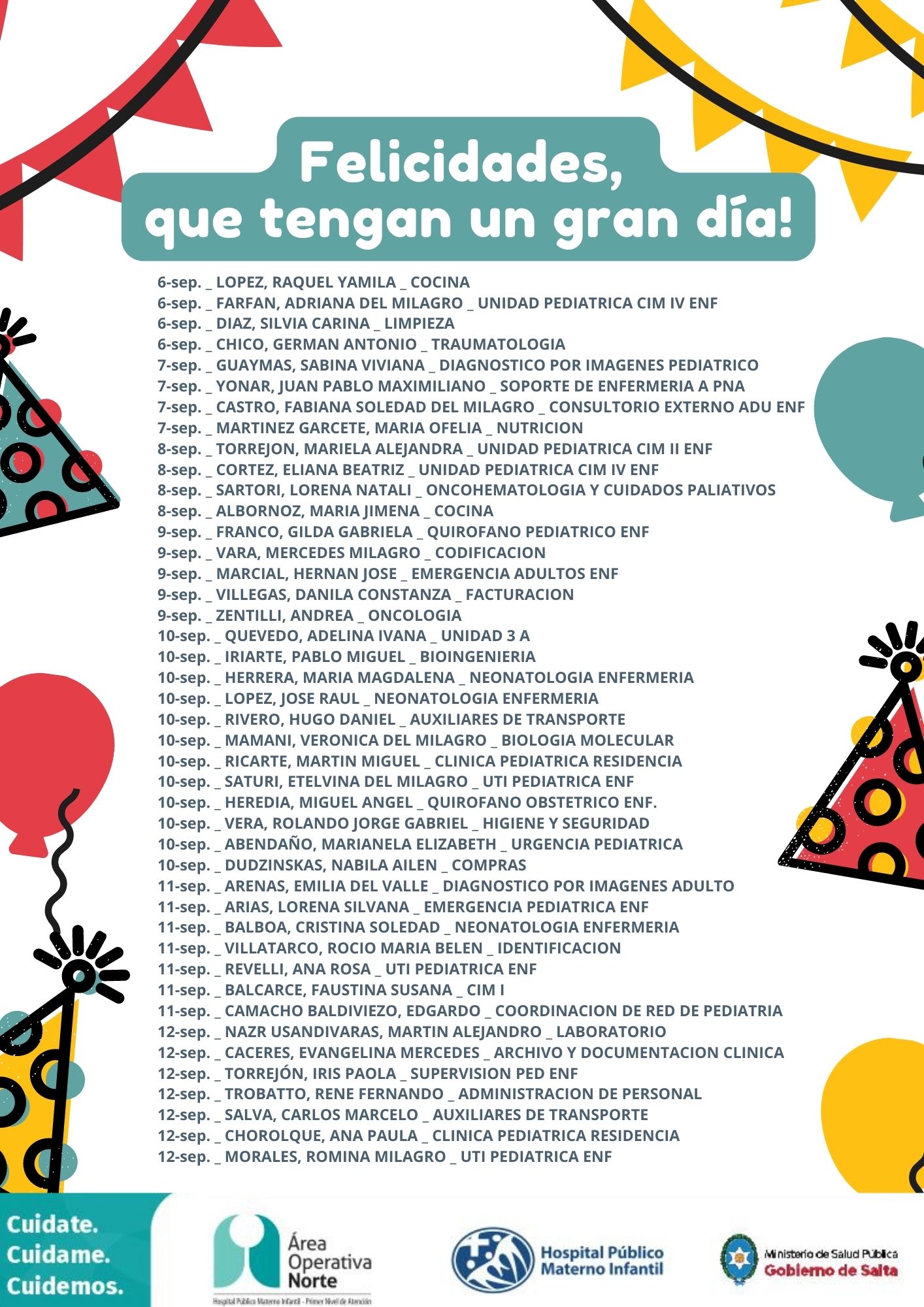 6 al 12 de septiembre
