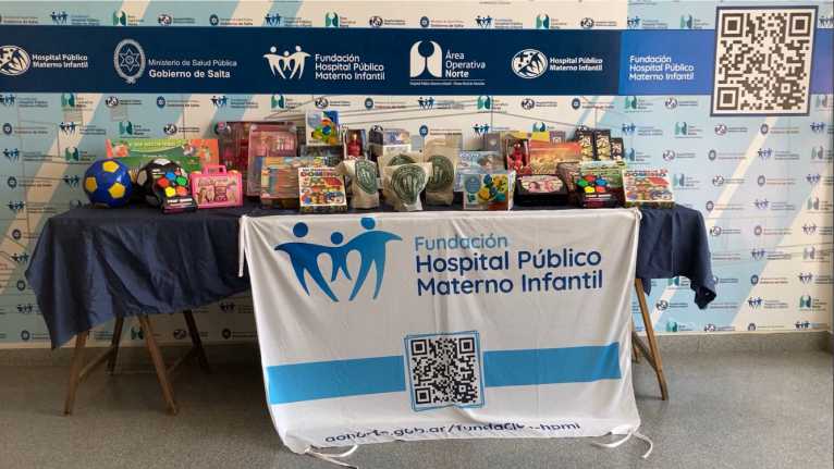 La fundación del HPMI donó juguetes a la Unidad de Salud Mental