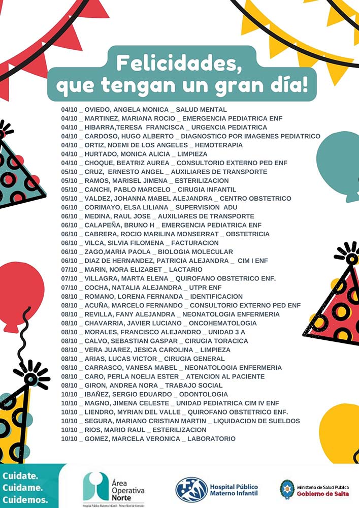 Cumpleaños semanales - 1