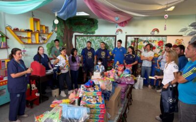 El hospital recibió la visita de autoridades deportivas en una jornada solidaria